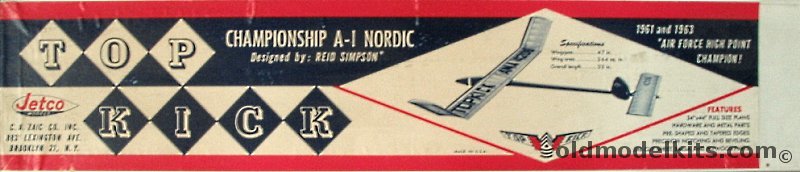 Jetco Top Kick Nordic Glider - 47 inch Wingspan, G-8 plastic model kit